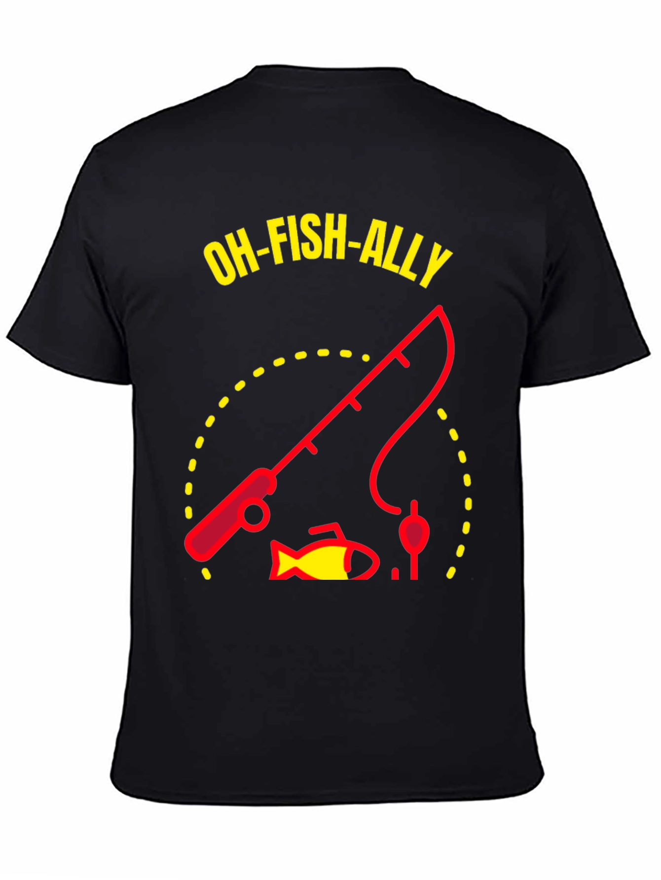 Oh-Fish-Ally Fishing Graphic T-Shirt