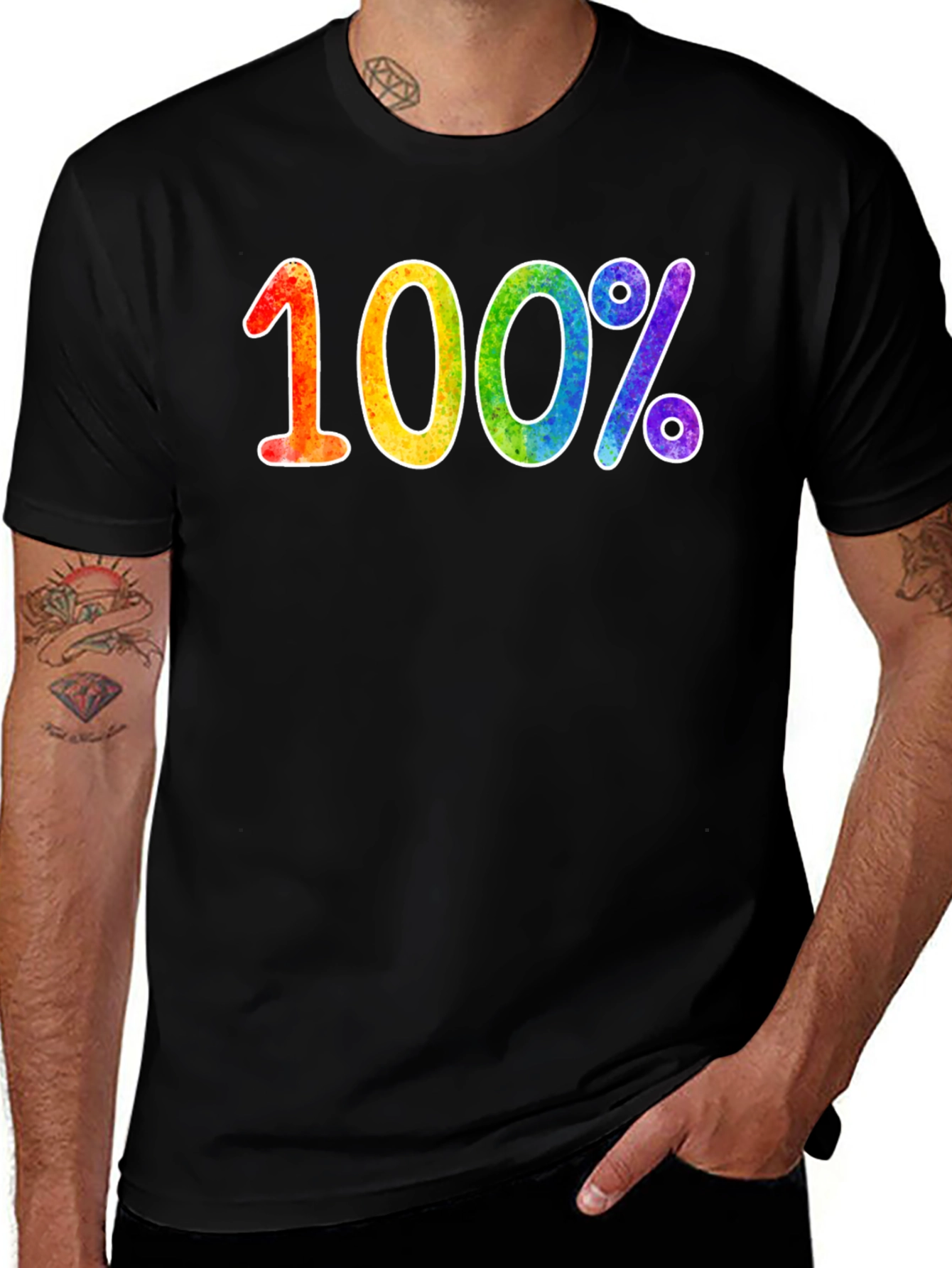 Rainbow 100% Graphic Tee