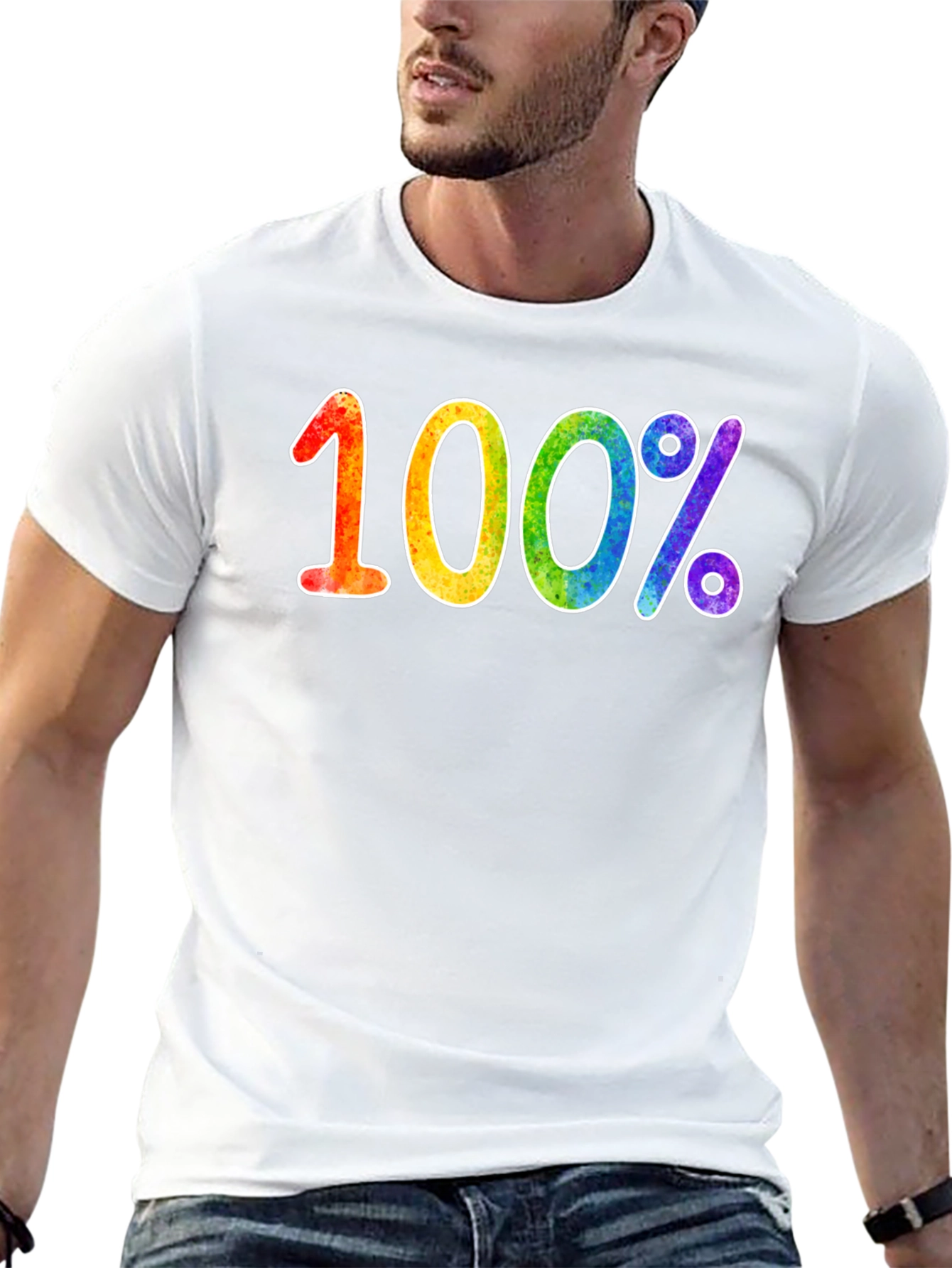 Rainbow 100% Graphic Tee