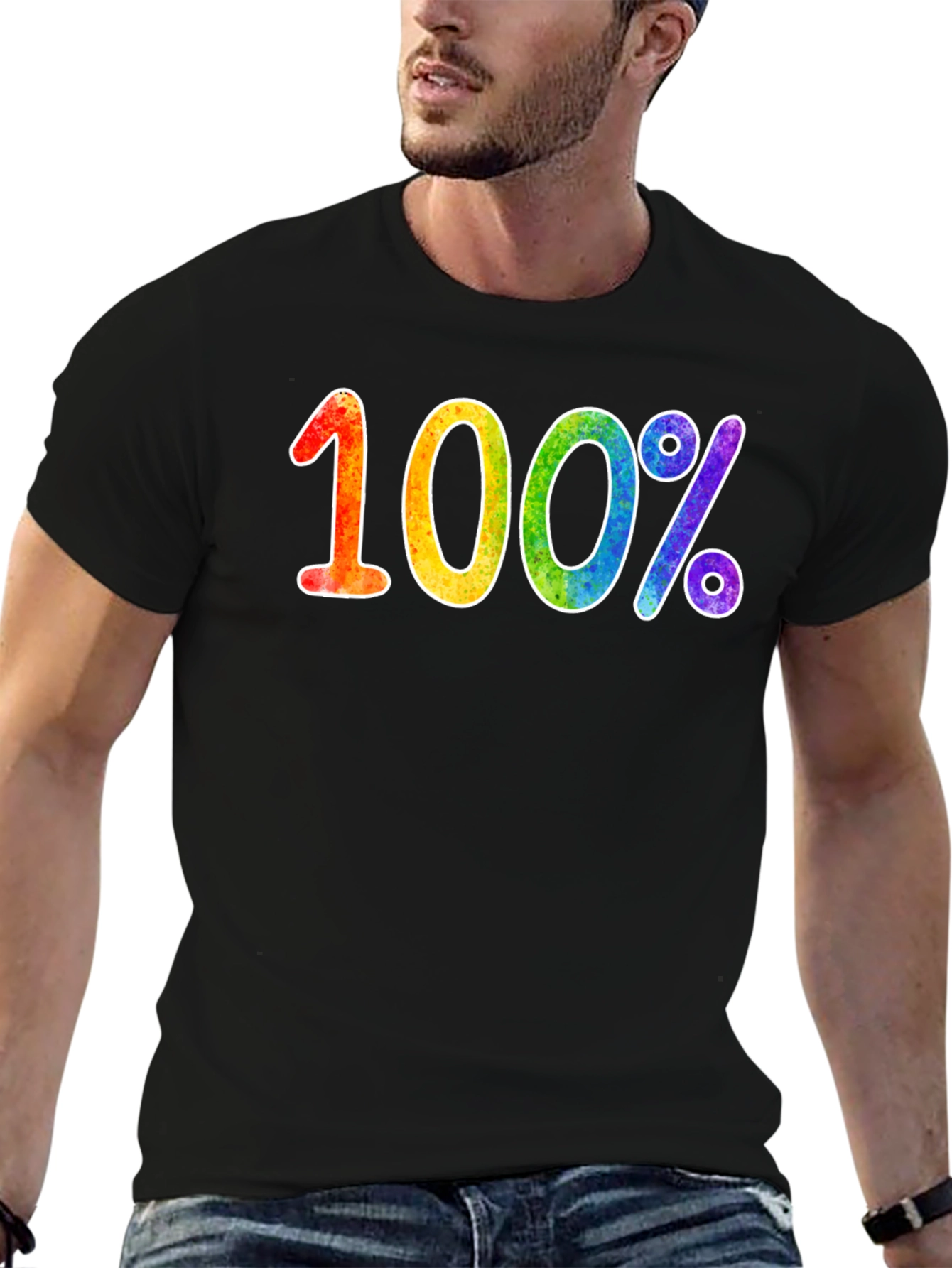 Rainbow 100% Graphic Tee