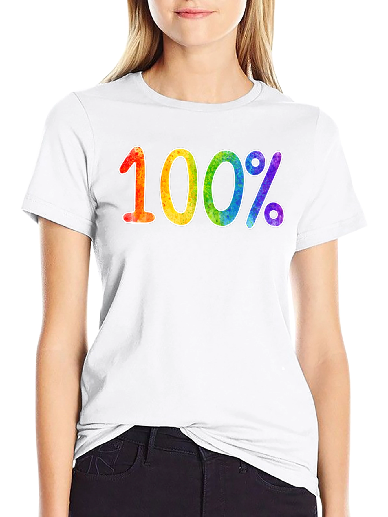 Rainbow 100% Graphic Tee