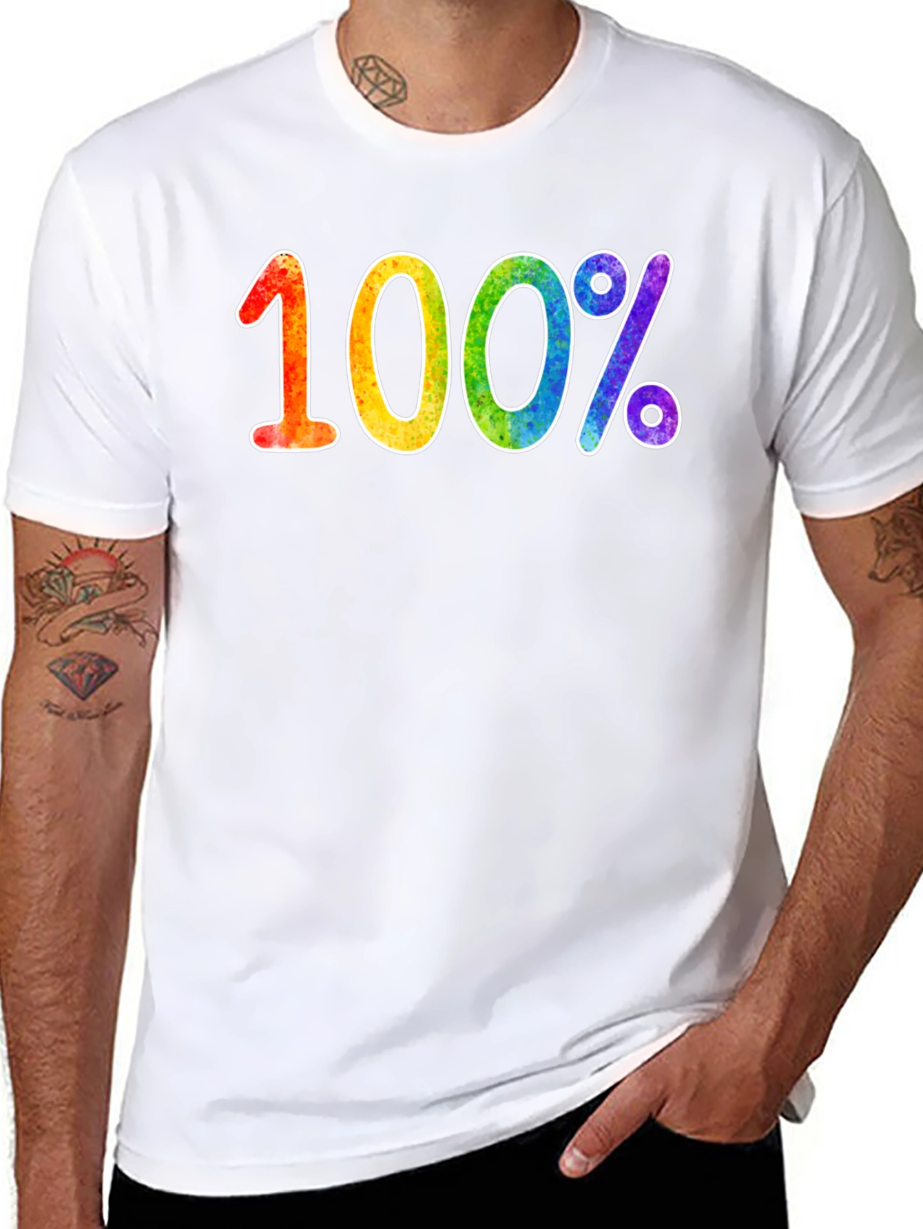 Rainbow 100% Graphic Tee