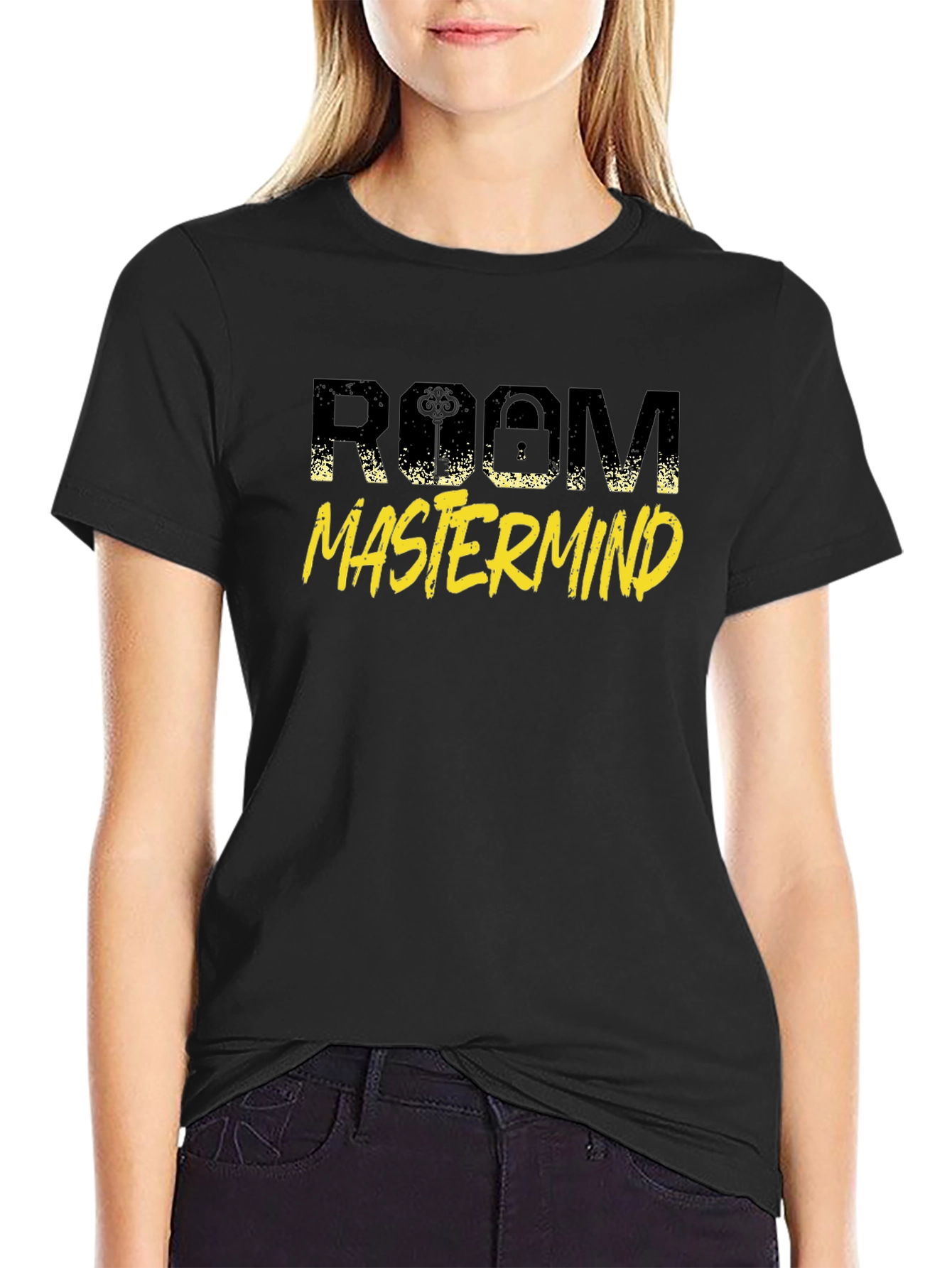 Room Mastermind Black Graphic T-Shirt