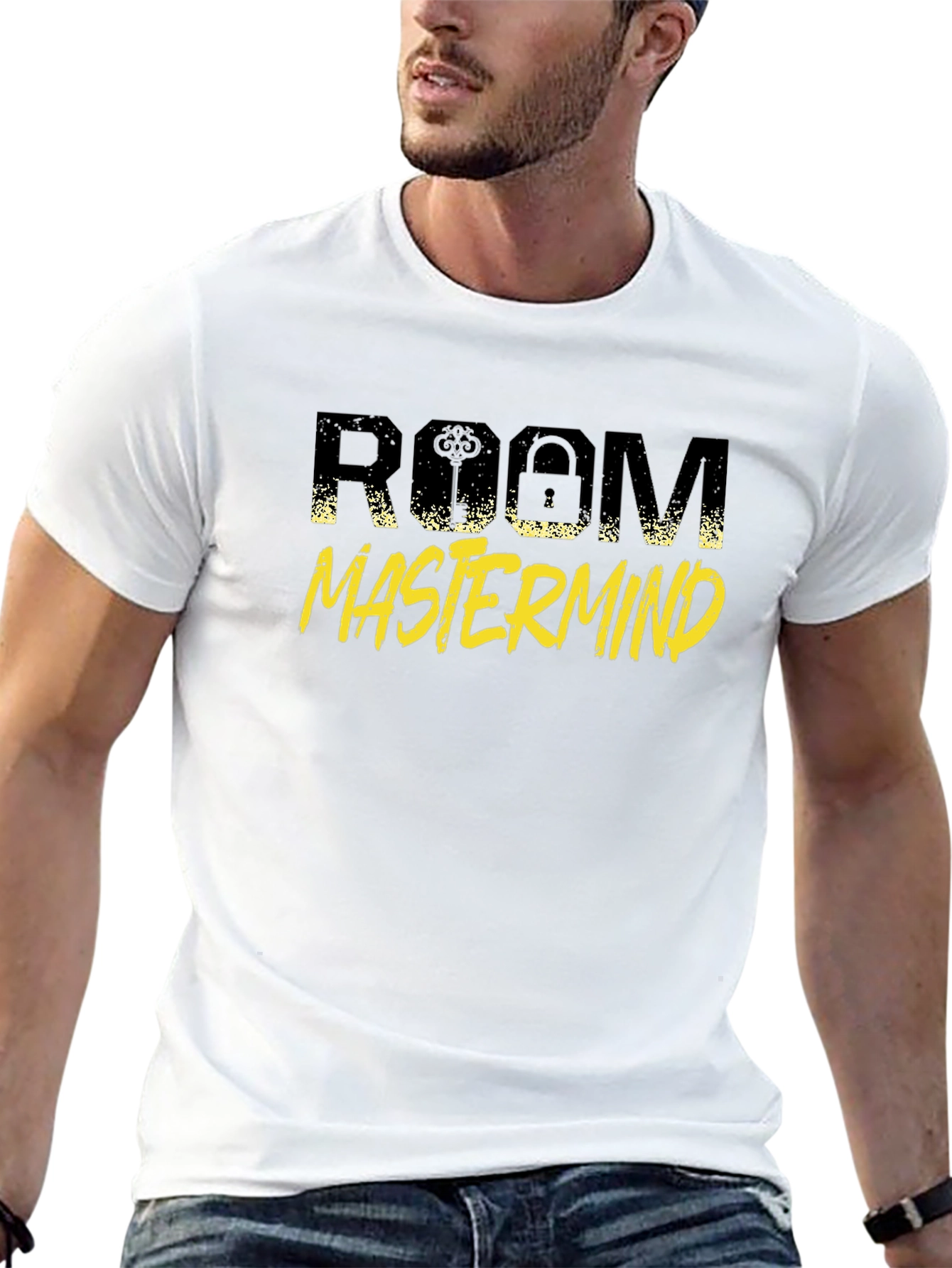 Room Mastermind Black Graphic T-Shirt