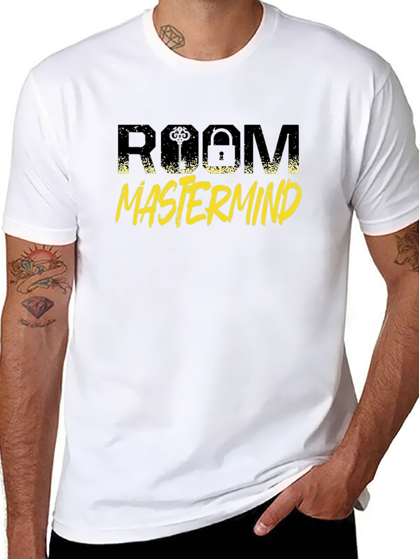 Room Mastermind Black Graphic T-Shirt