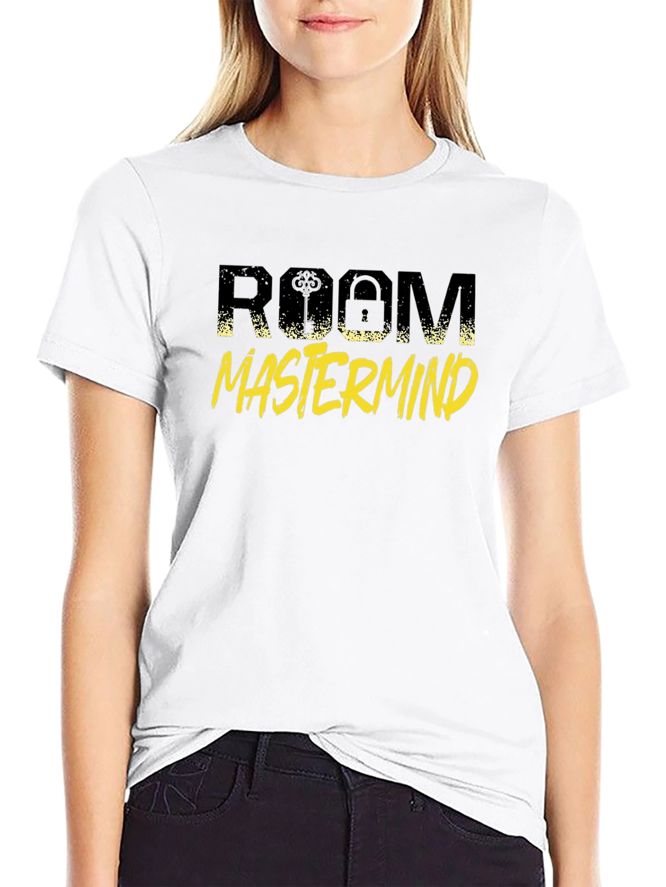 Room Mastermind Black Graphic T-Shirt