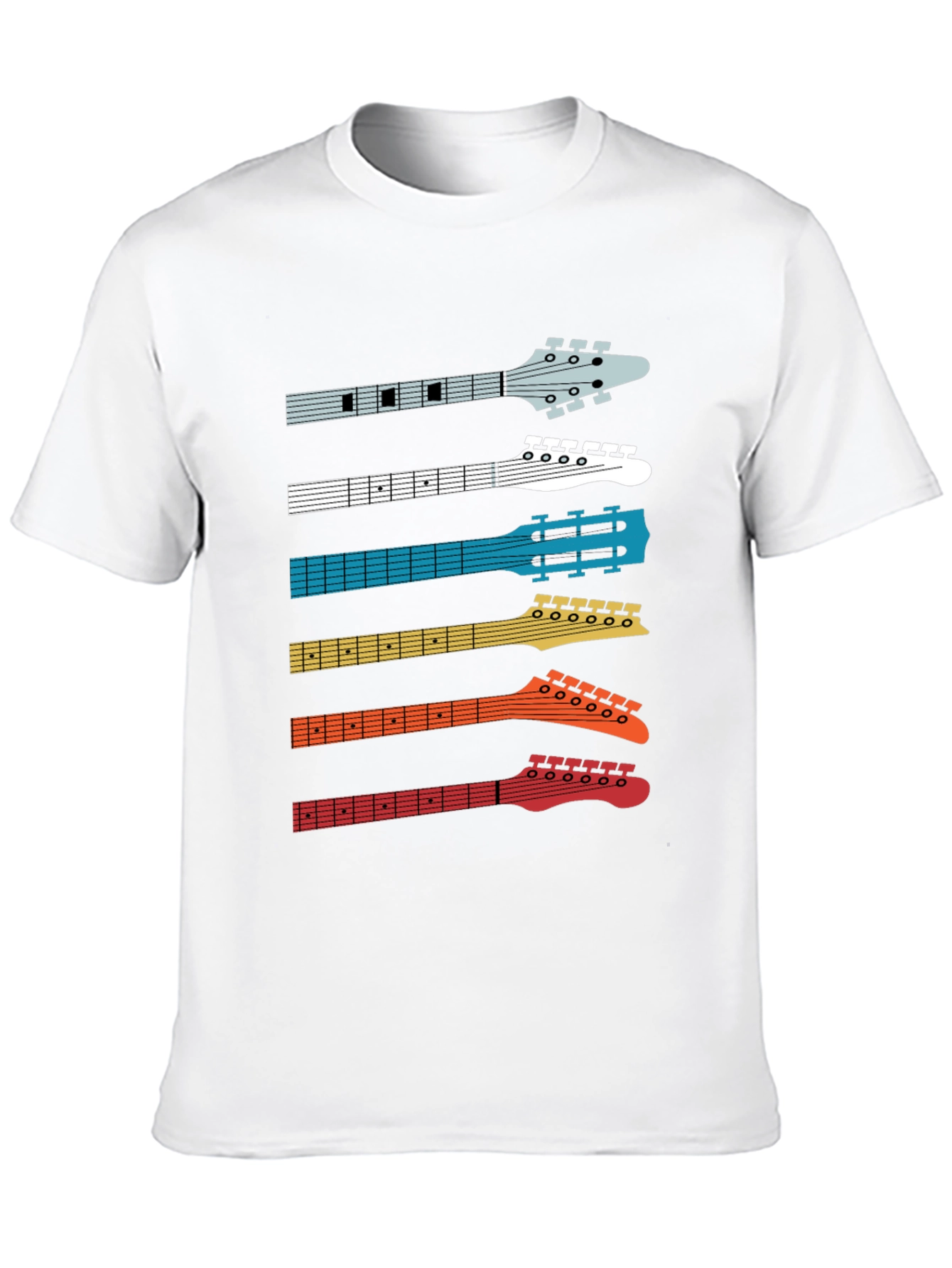 Retro Guitar Headstock T-Shirt - Musician Tee