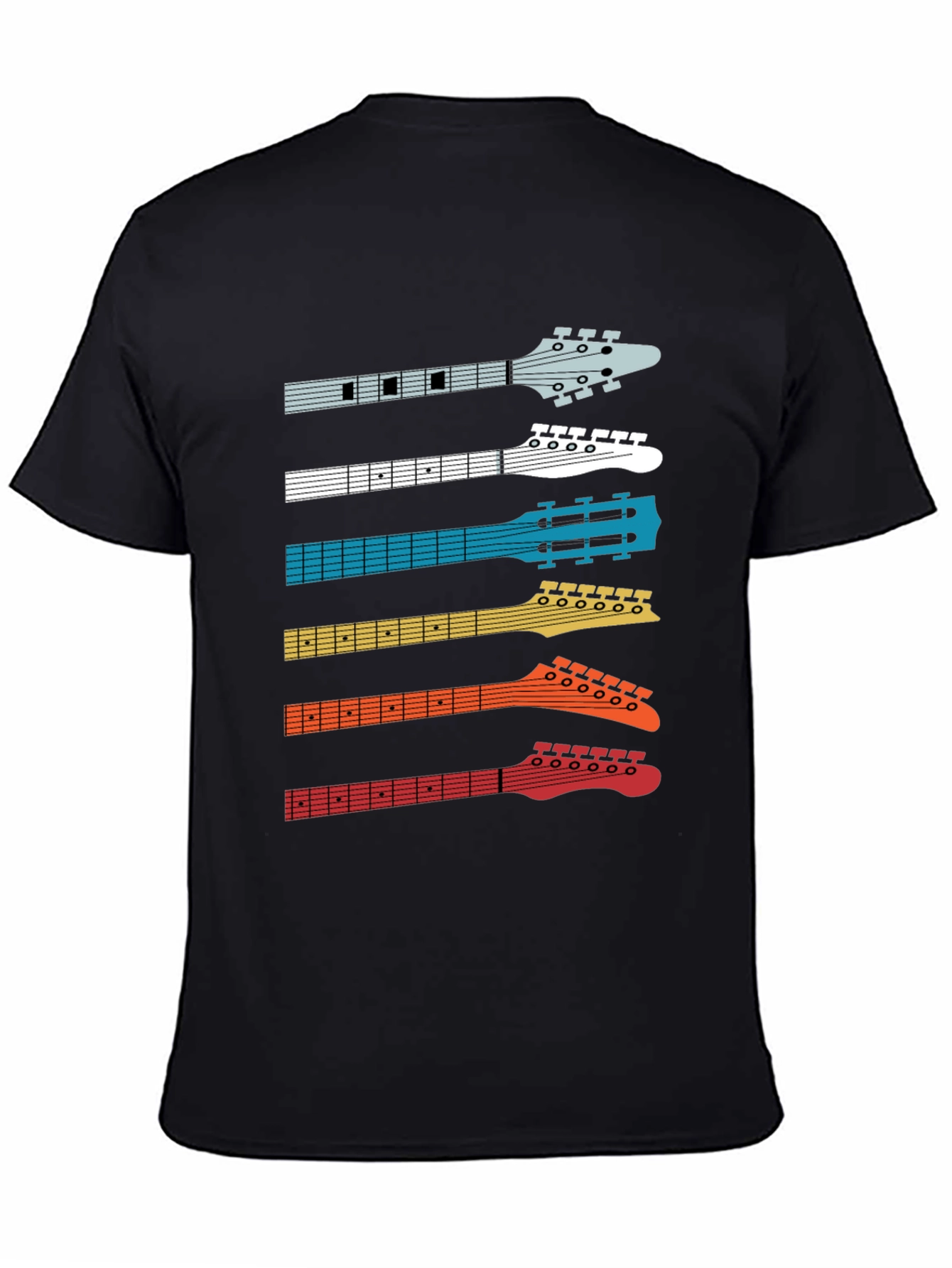 Retro Guitar Headstock T-Shirt - Musician Tee