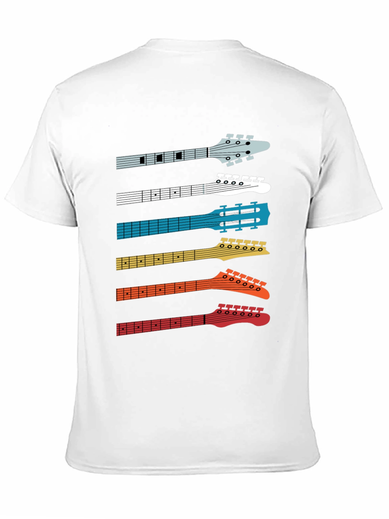 Retro Guitar Headstock T-Shirt - Musician Tee