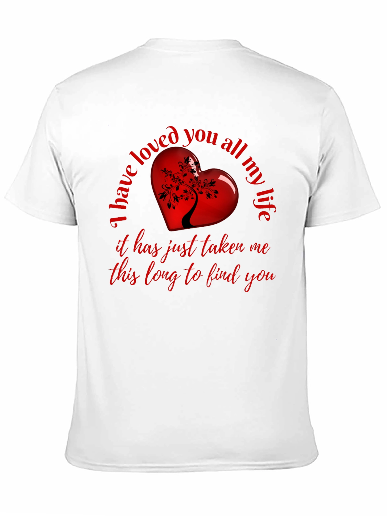 Heart Tree Black T-Shirt - Love Saying