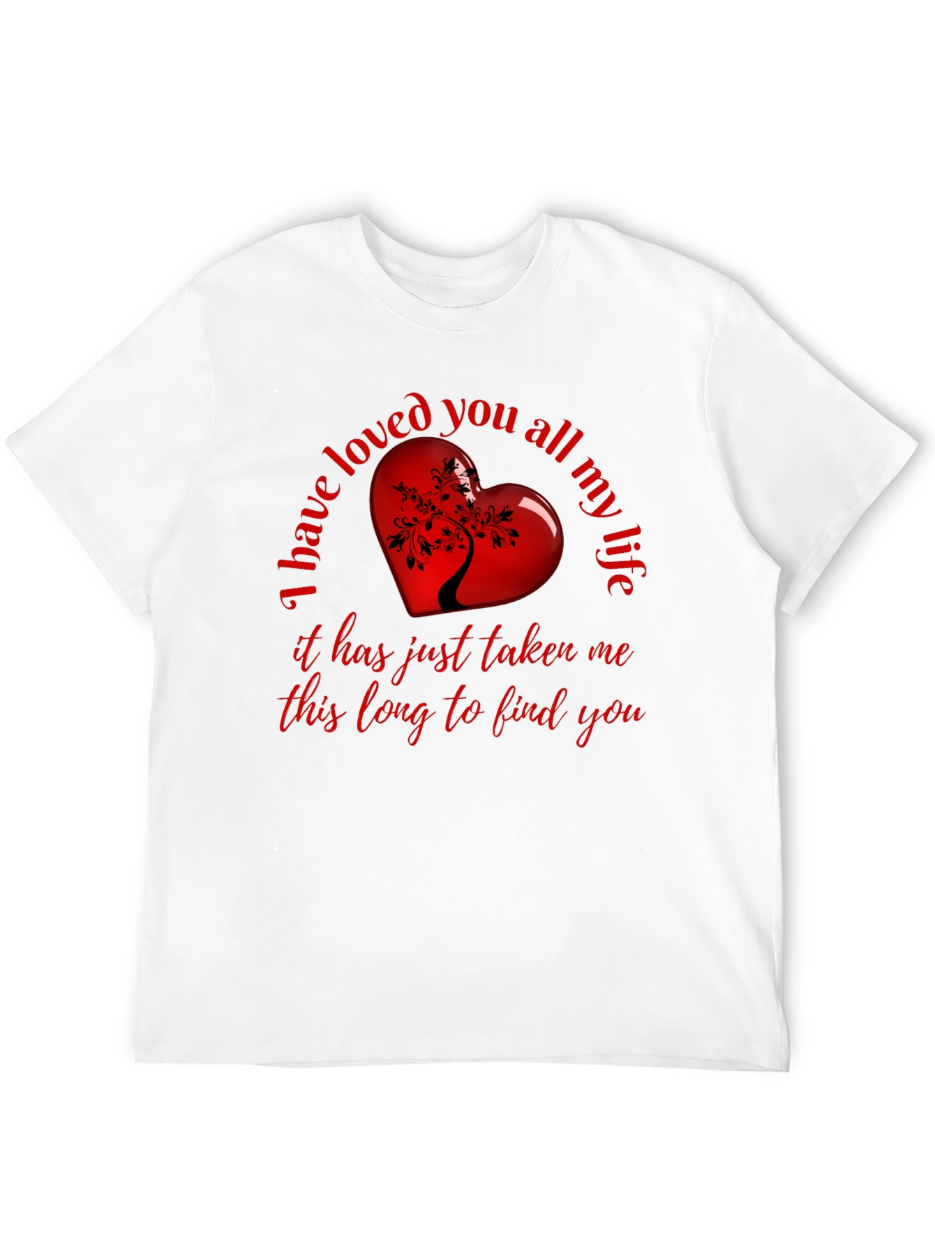 Heart Tree Black T-Shirt - Love Saying
