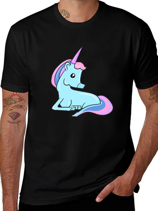 Unicorn Graphic Tee - Black Cotton Blend