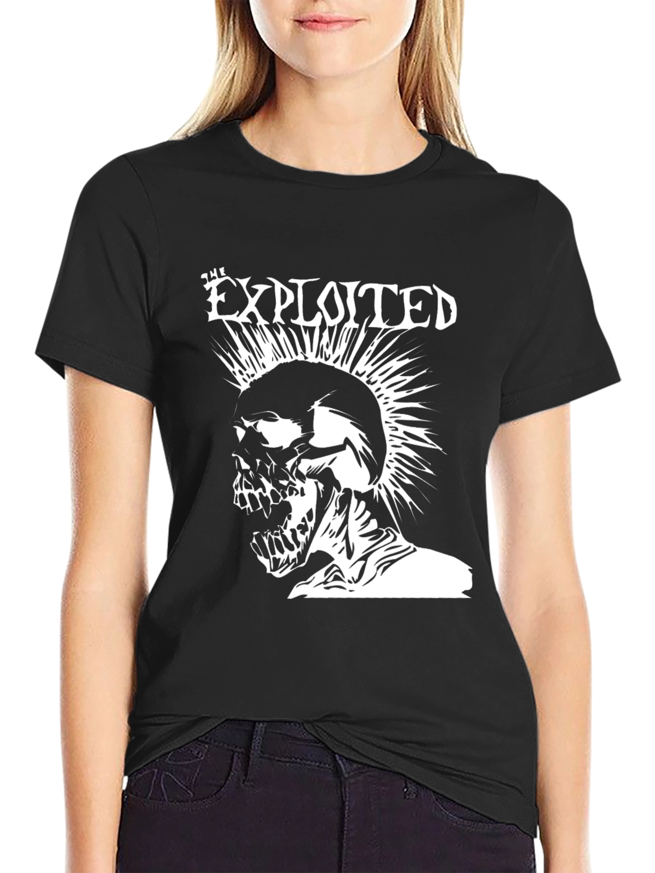 The Exploited Punk Skull T-Shirt - Black