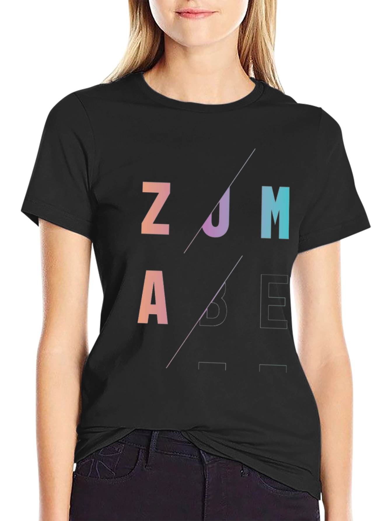 Zumba Black Graphic Print T-Shirt