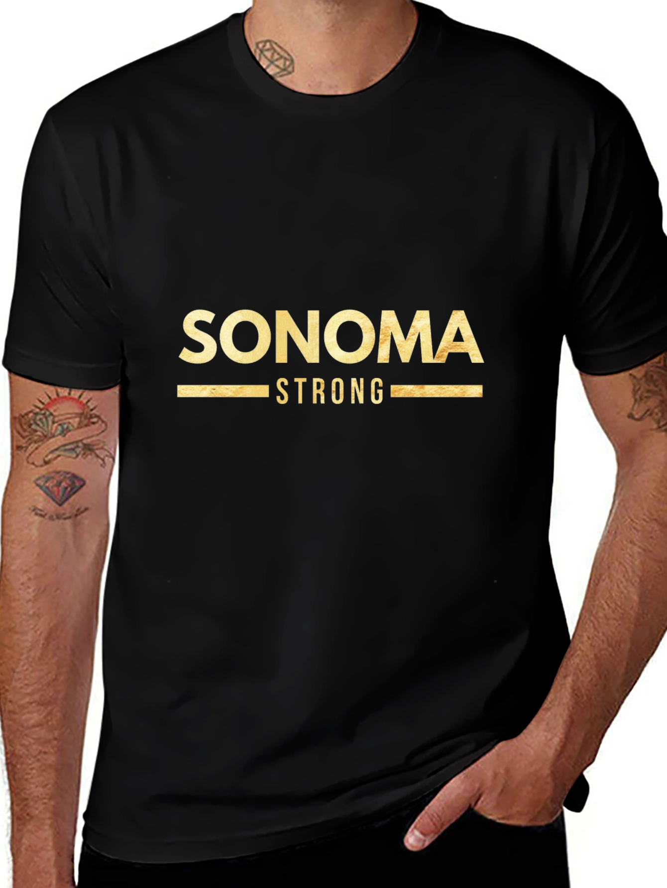 Sonoma Strong Black Graphic Tee