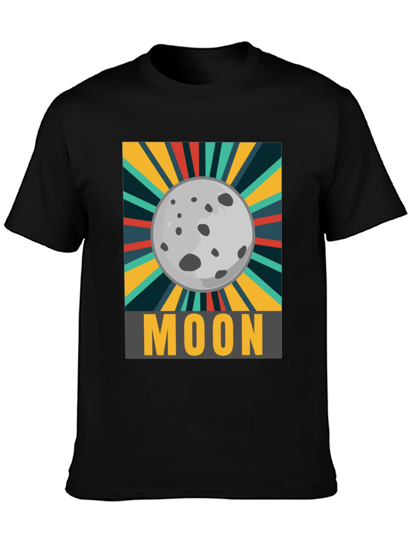 Moon Graphic T-Shirt - Retro Space Design