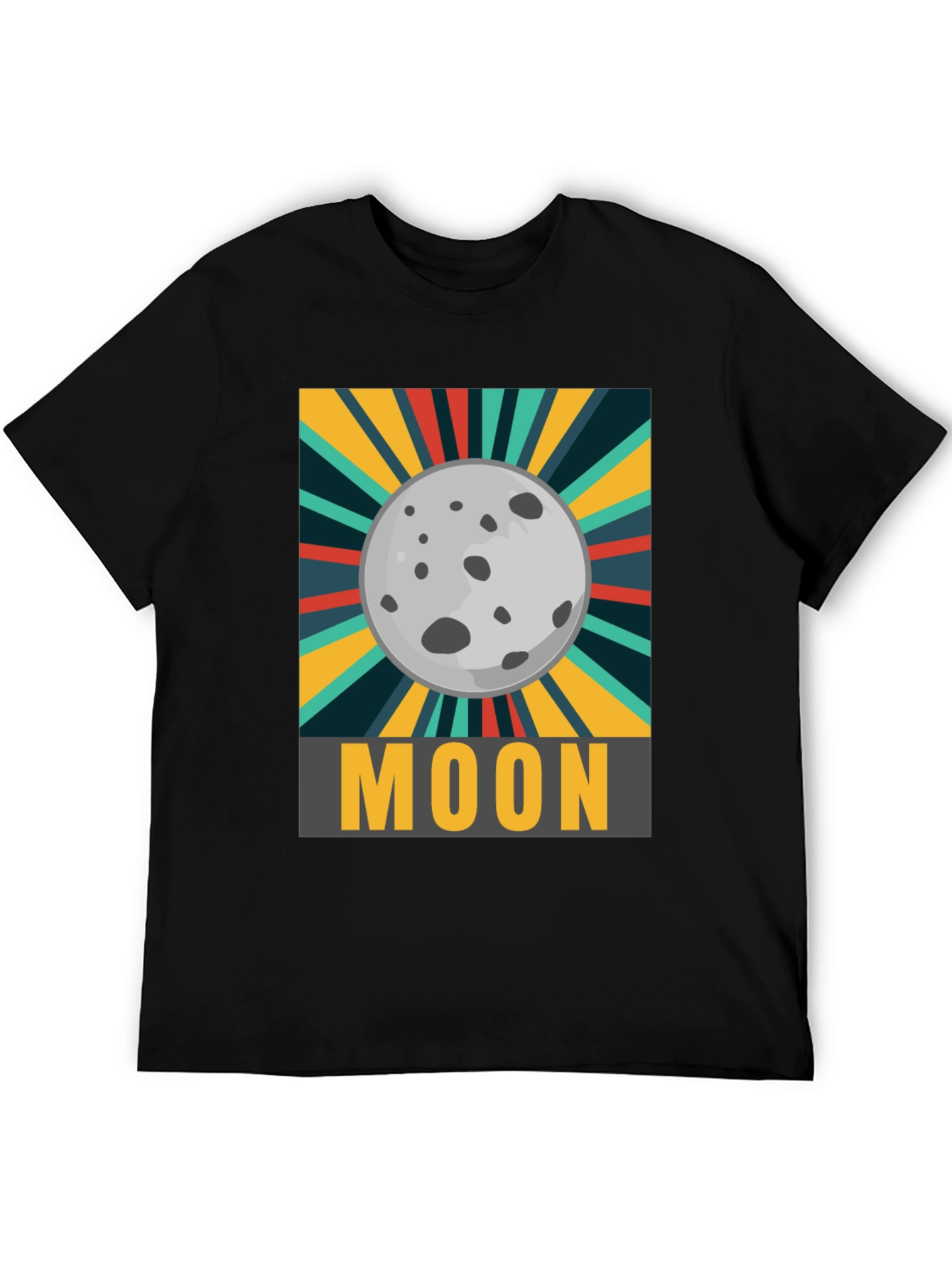 Moon Graphic T-Shirt - Retro Space Design