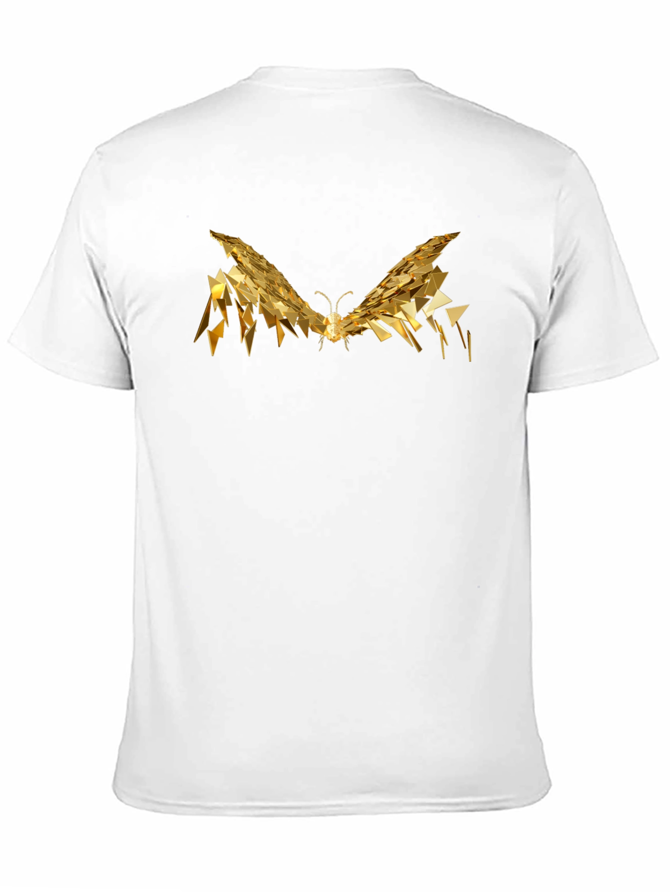 Golden Butterfly Graphic Tee - Modern Abstract Design