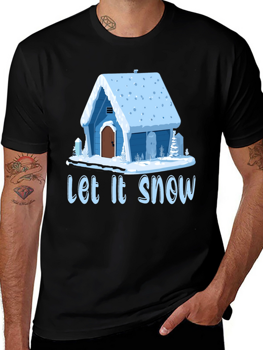 Let It Snow Cabin Graphic T-Shirt