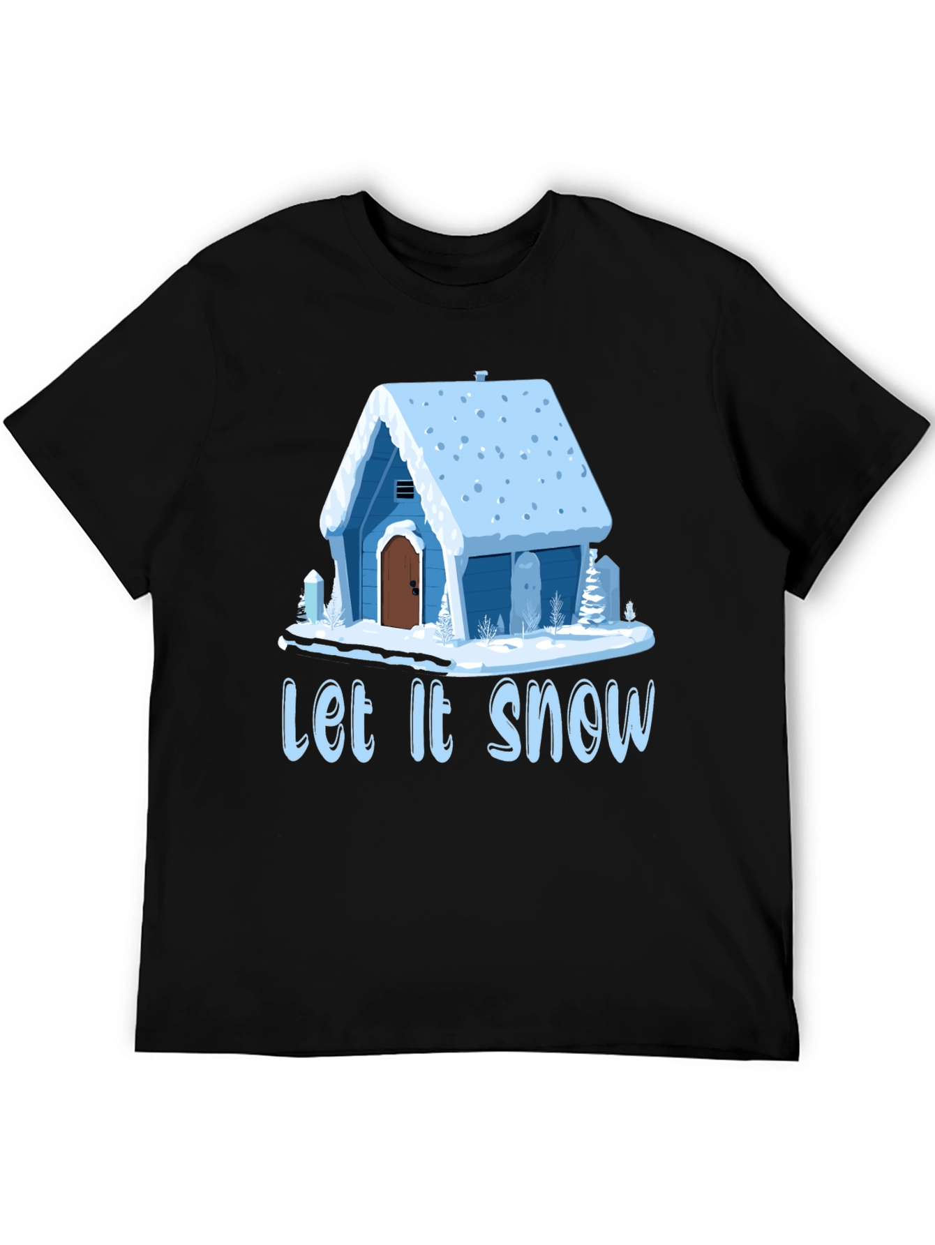 Let It Snow Cabin Graphic T-Shirt