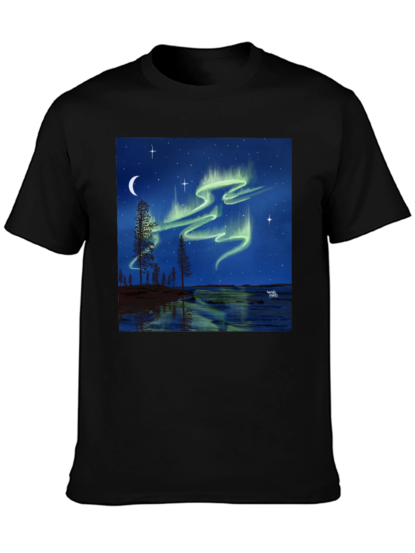 Aurora Borealis Black T-Shirt