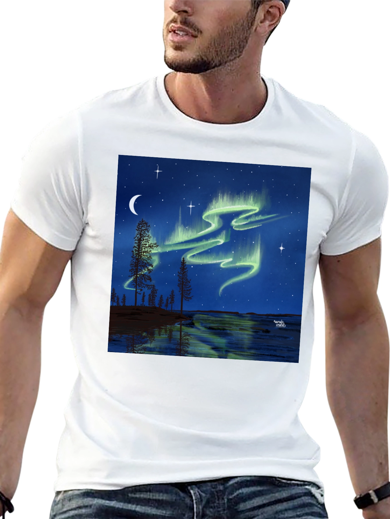 Aurora Borealis Black T-Shirt