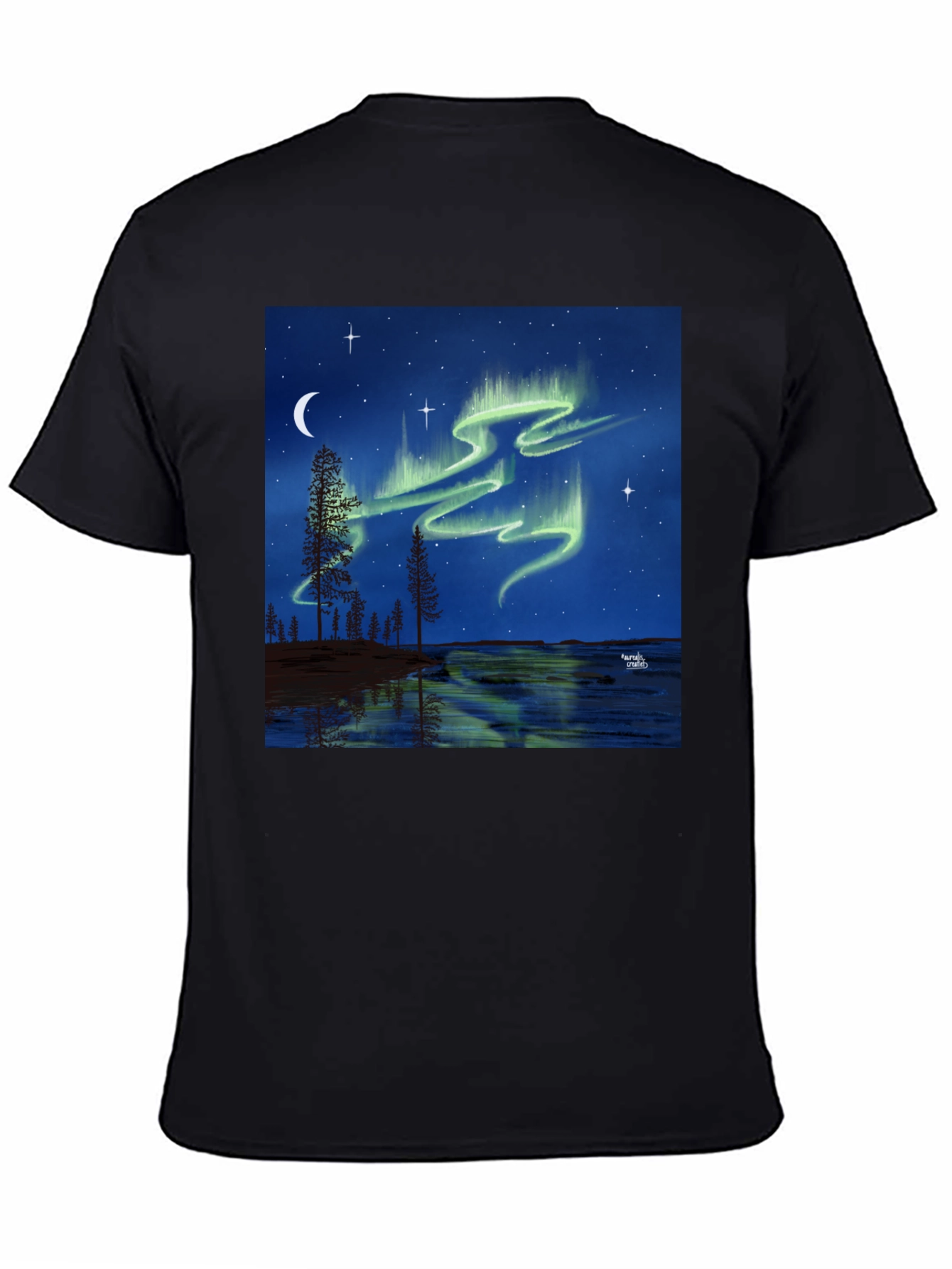 Aurora Borealis Black T-Shirt