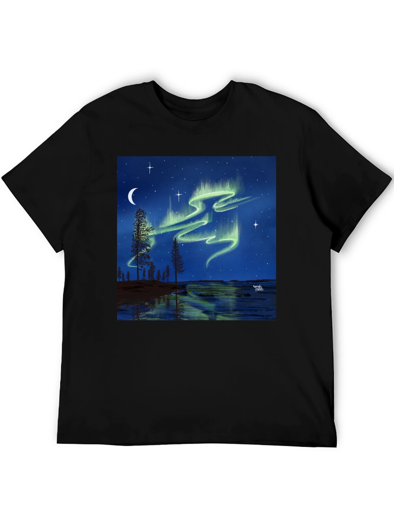 Aurora Borealis Black T-Shirt