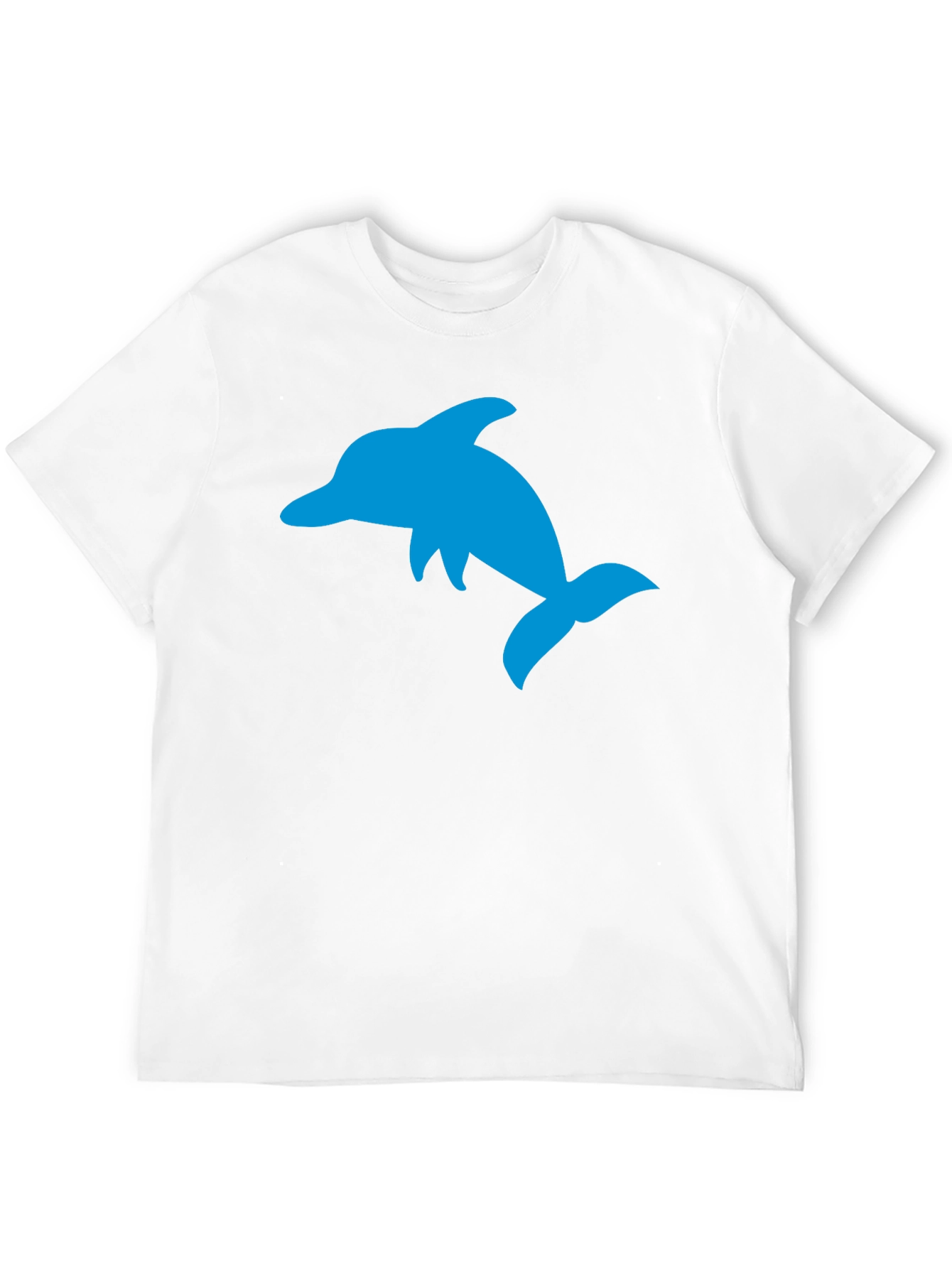 Black T-Shirt with Blue Dolphin Graphic