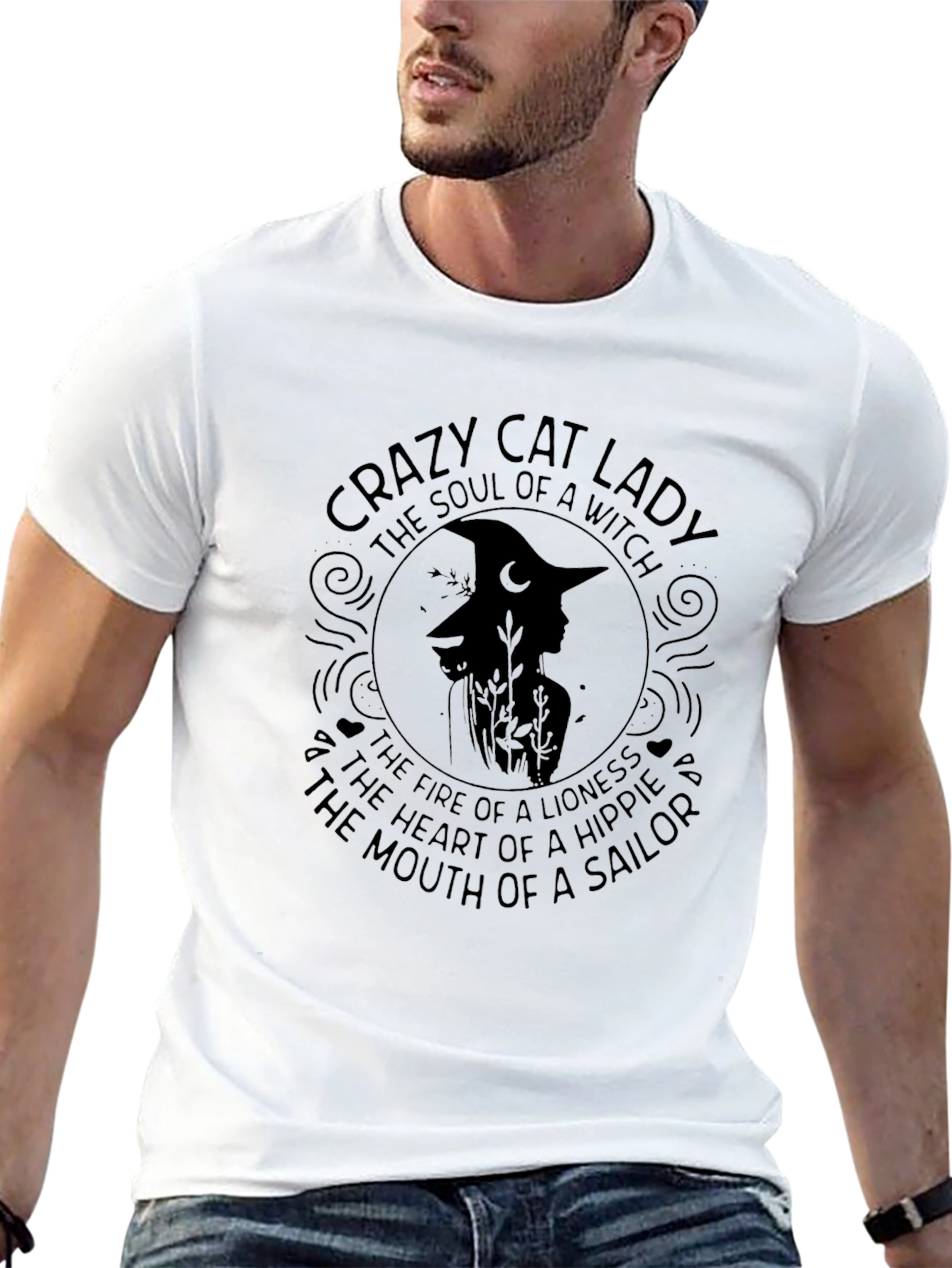 Crazy Cat Lady Witch T-Shirt