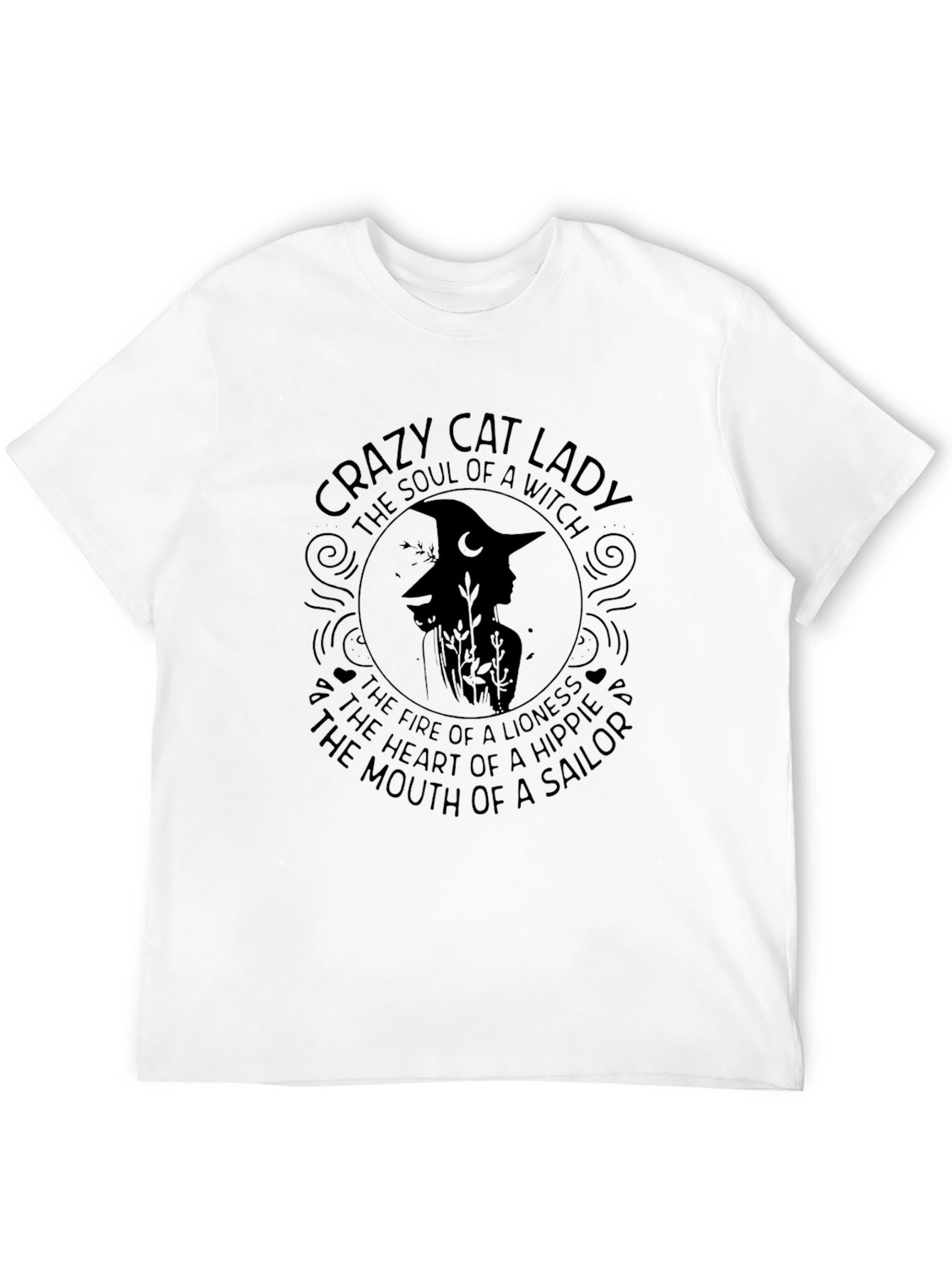 Crazy Cat Lady Witch T-Shirt
