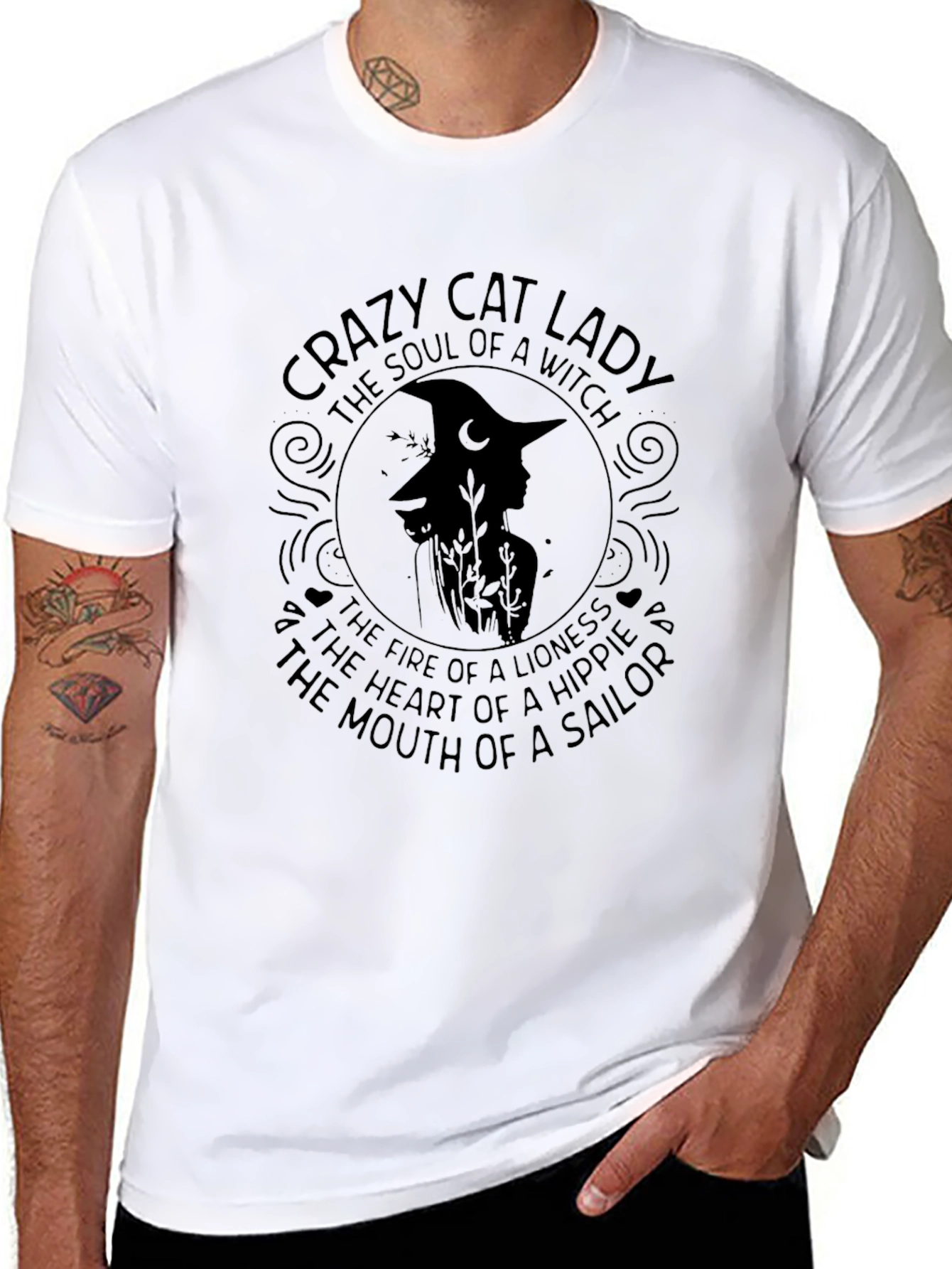 Crazy Cat Lady Witch T-Shirt