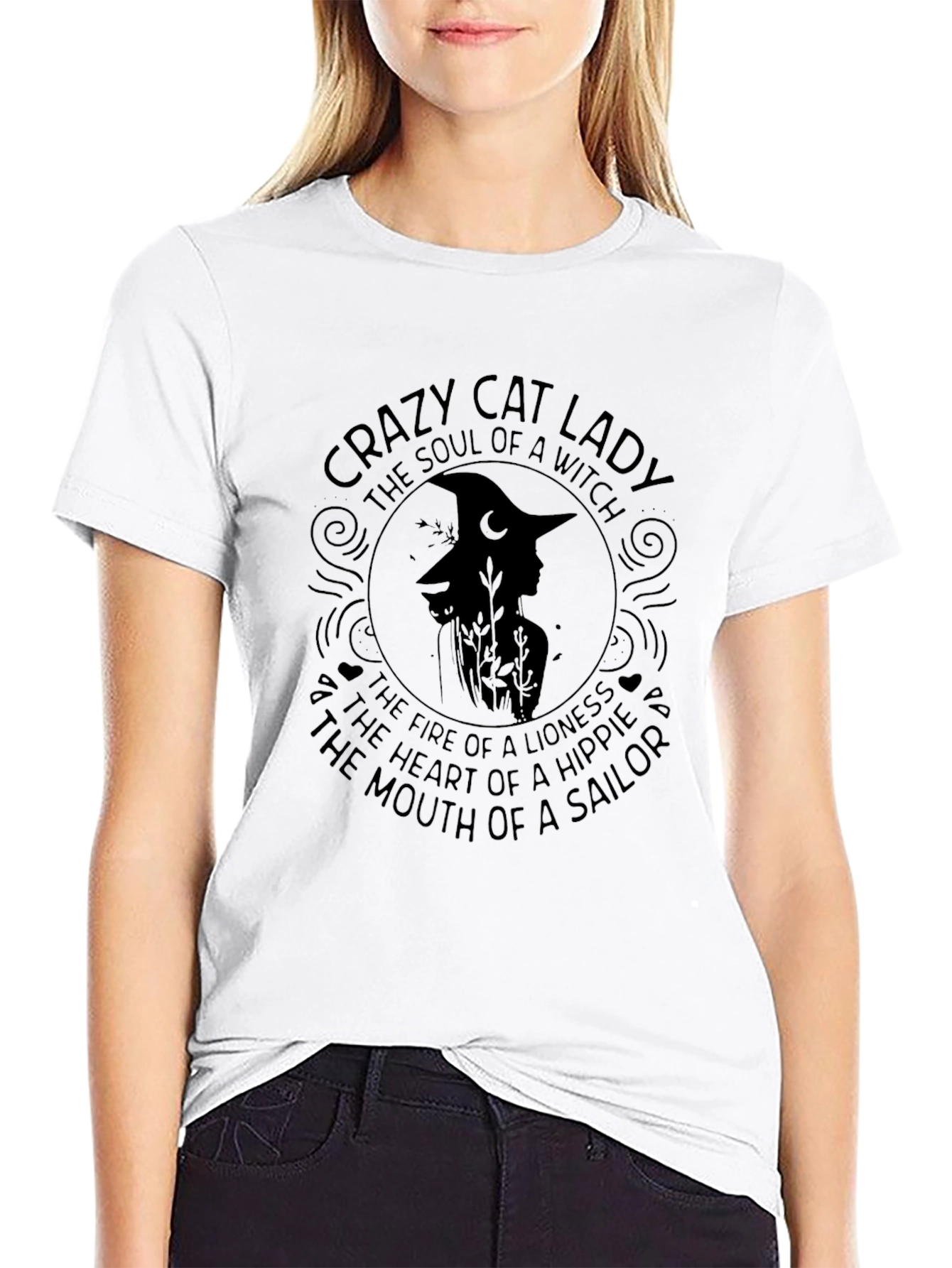 Crazy Cat Lady Witch T-Shirt