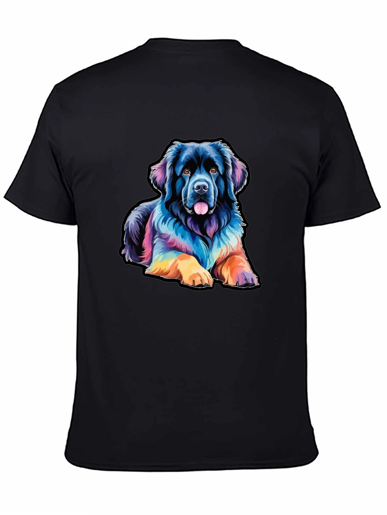 Colorful Dog Graphic T-Shirt