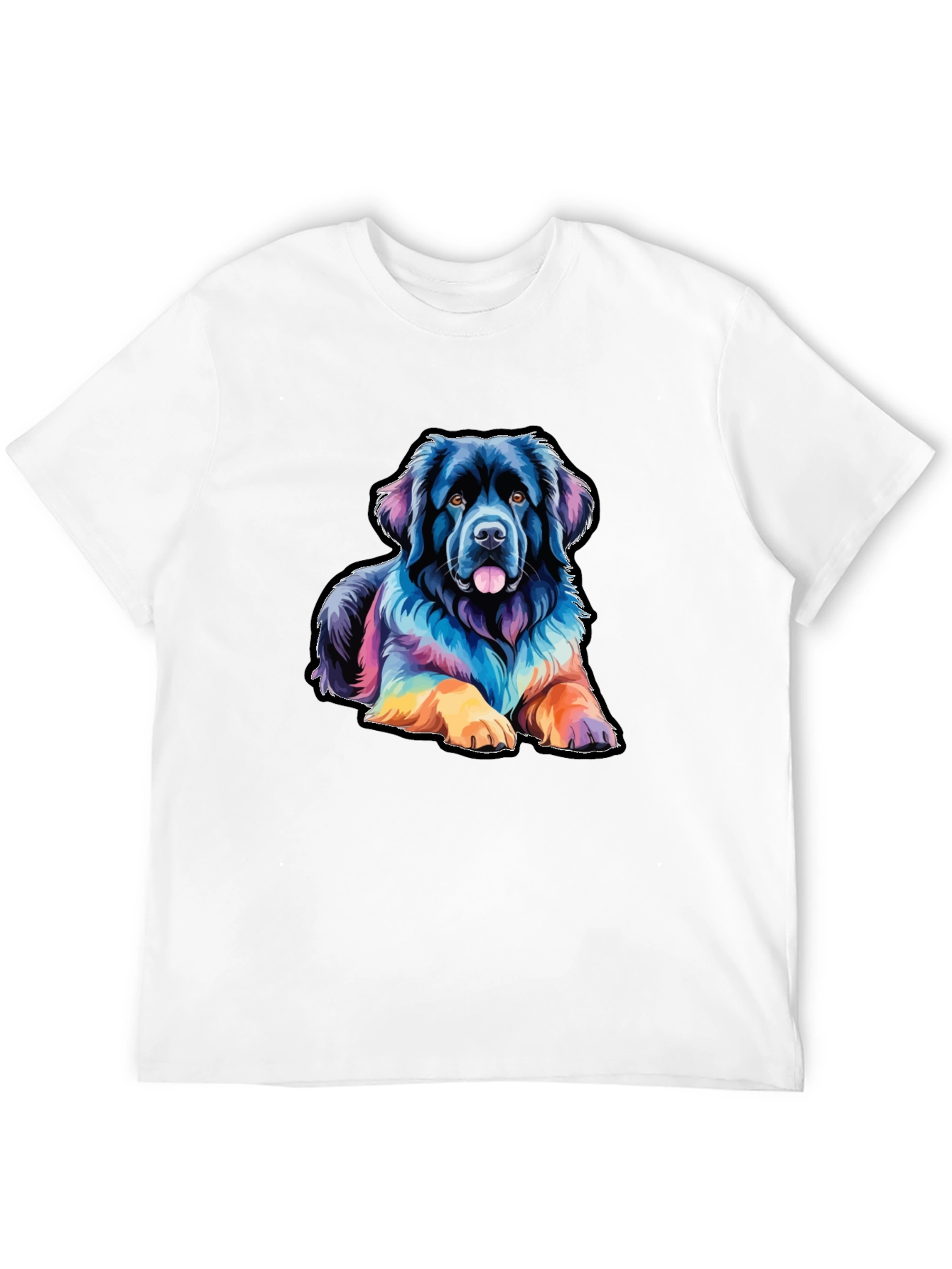 Colorful Dog Graphic T-Shirt