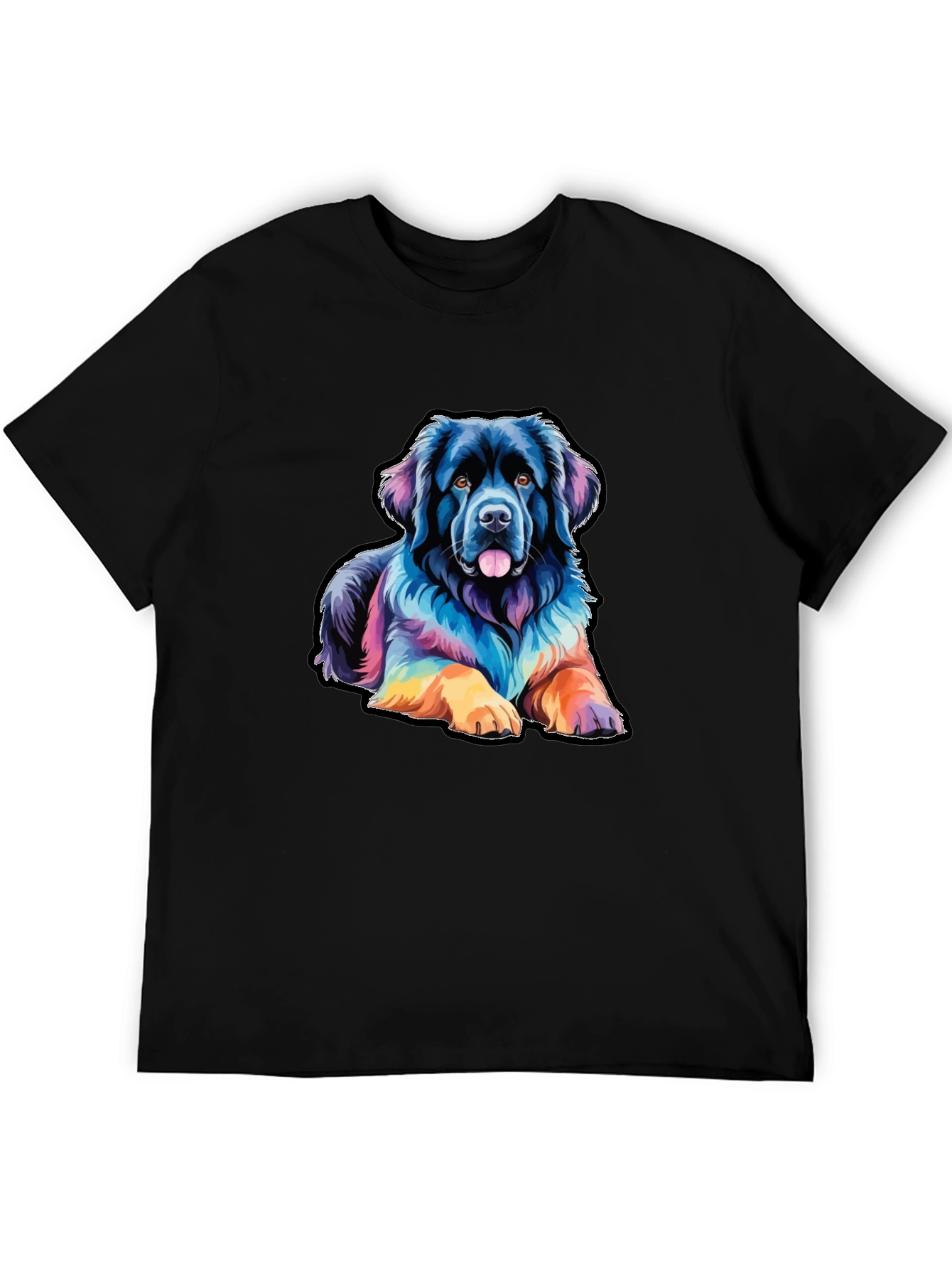 Colorful Dog Graphic T-Shirt