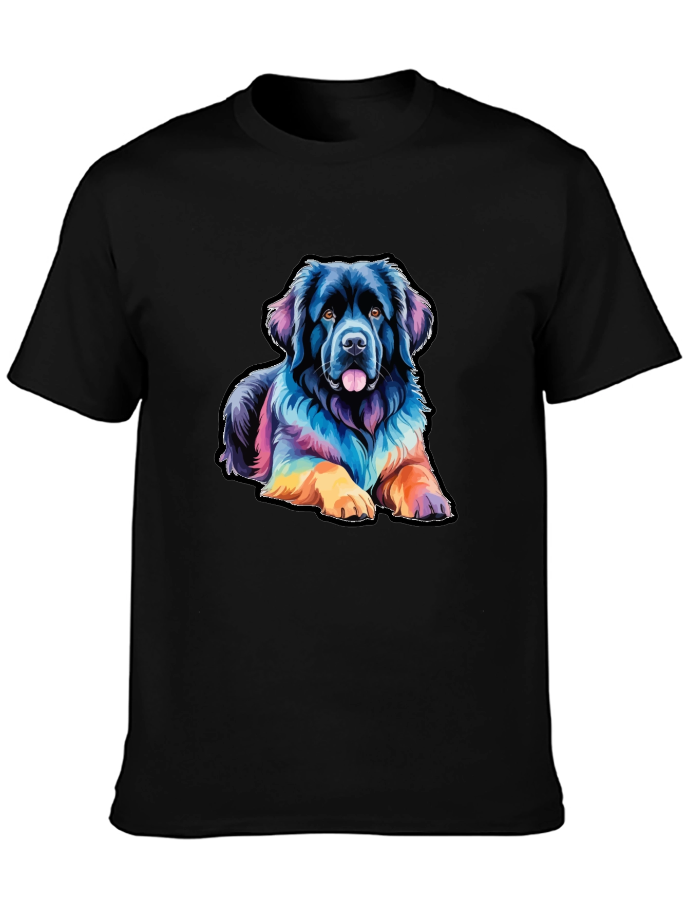 Colorful Dog Graphic T-Shirt
