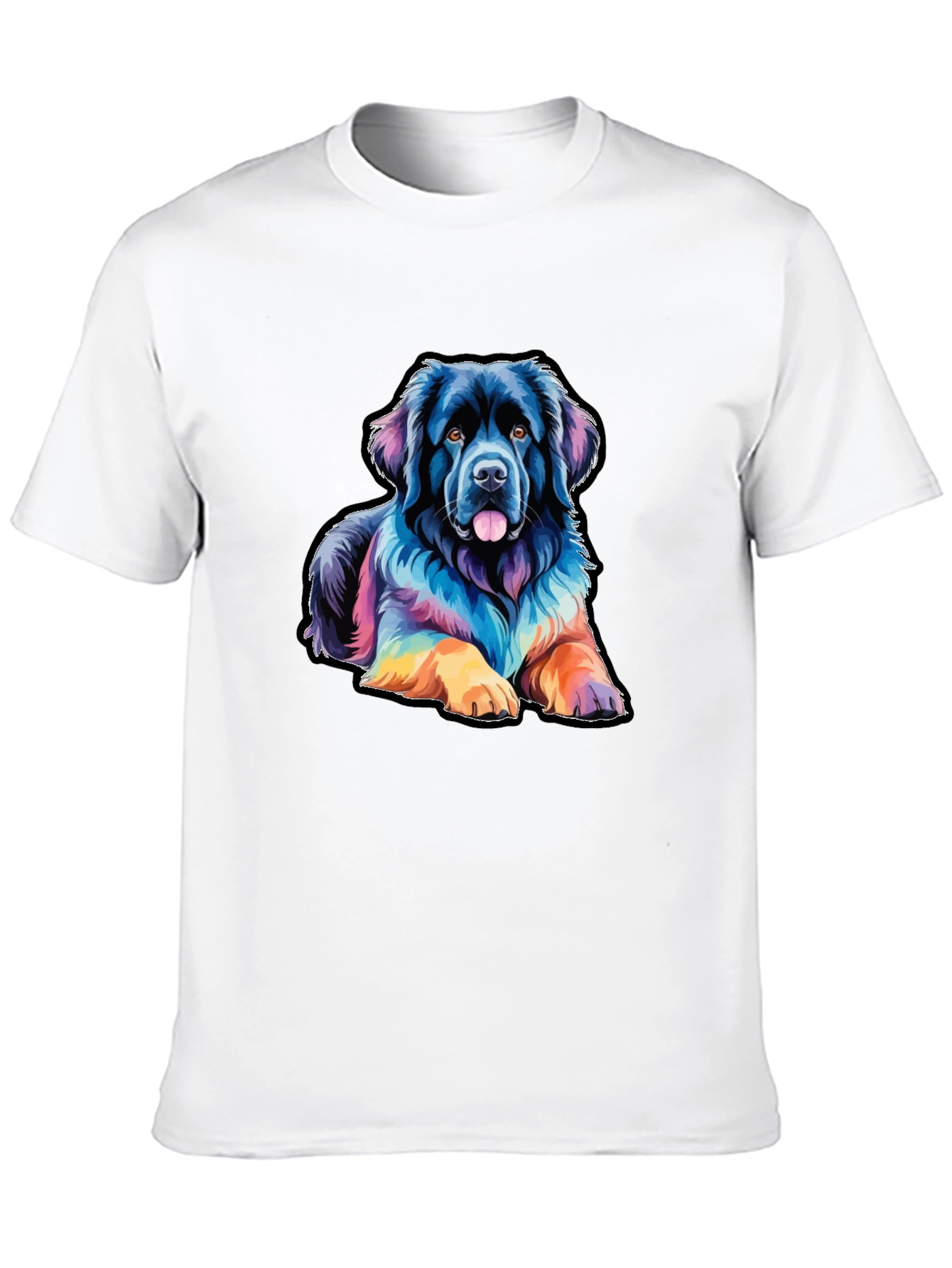 Colorful Dog Graphic T-Shirt