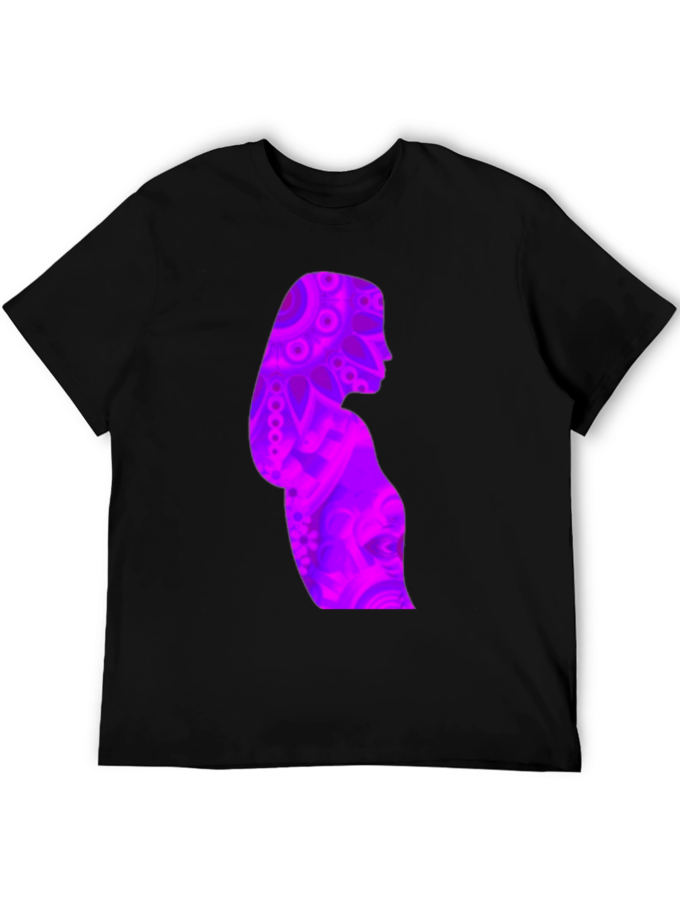 Woman Silhouette Graphic Print Black T-Shirt