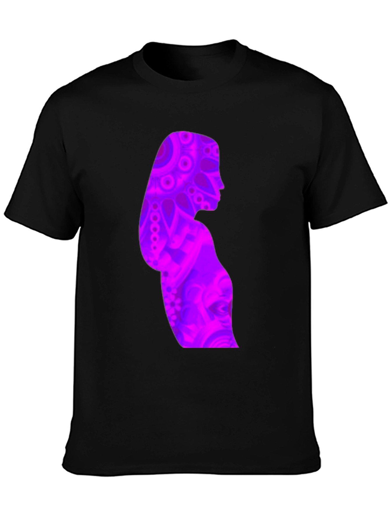 Woman Silhouette Graphic Print Black T-Shirt