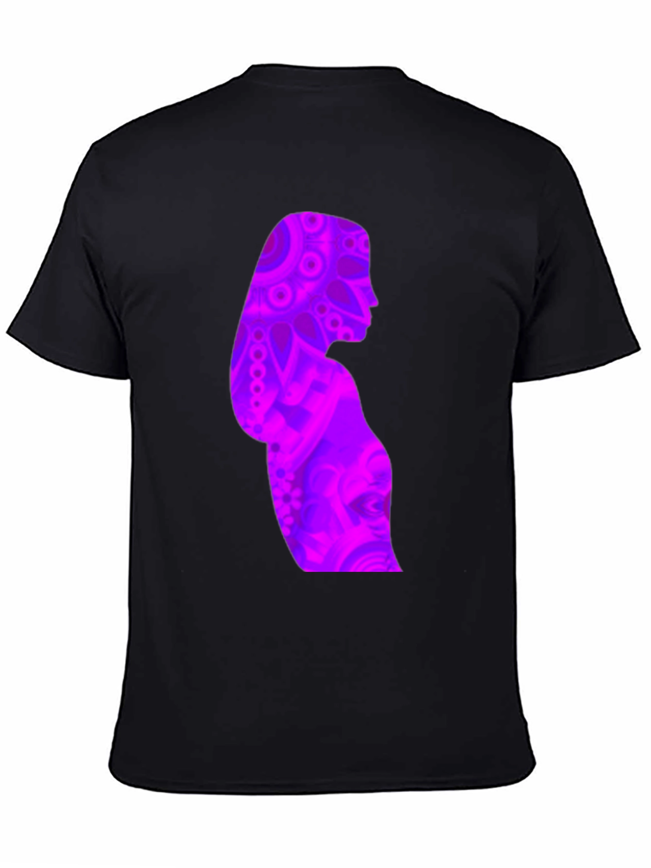 Woman Silhouette Graphic Print Black T-Shirt