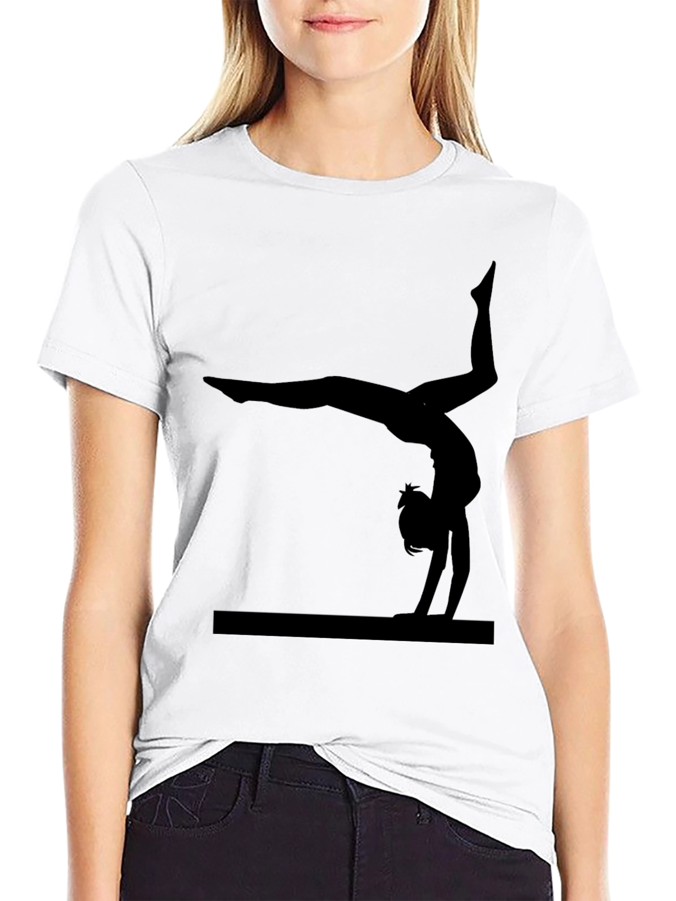 Gymnastics Silhouette Black T-Shirt