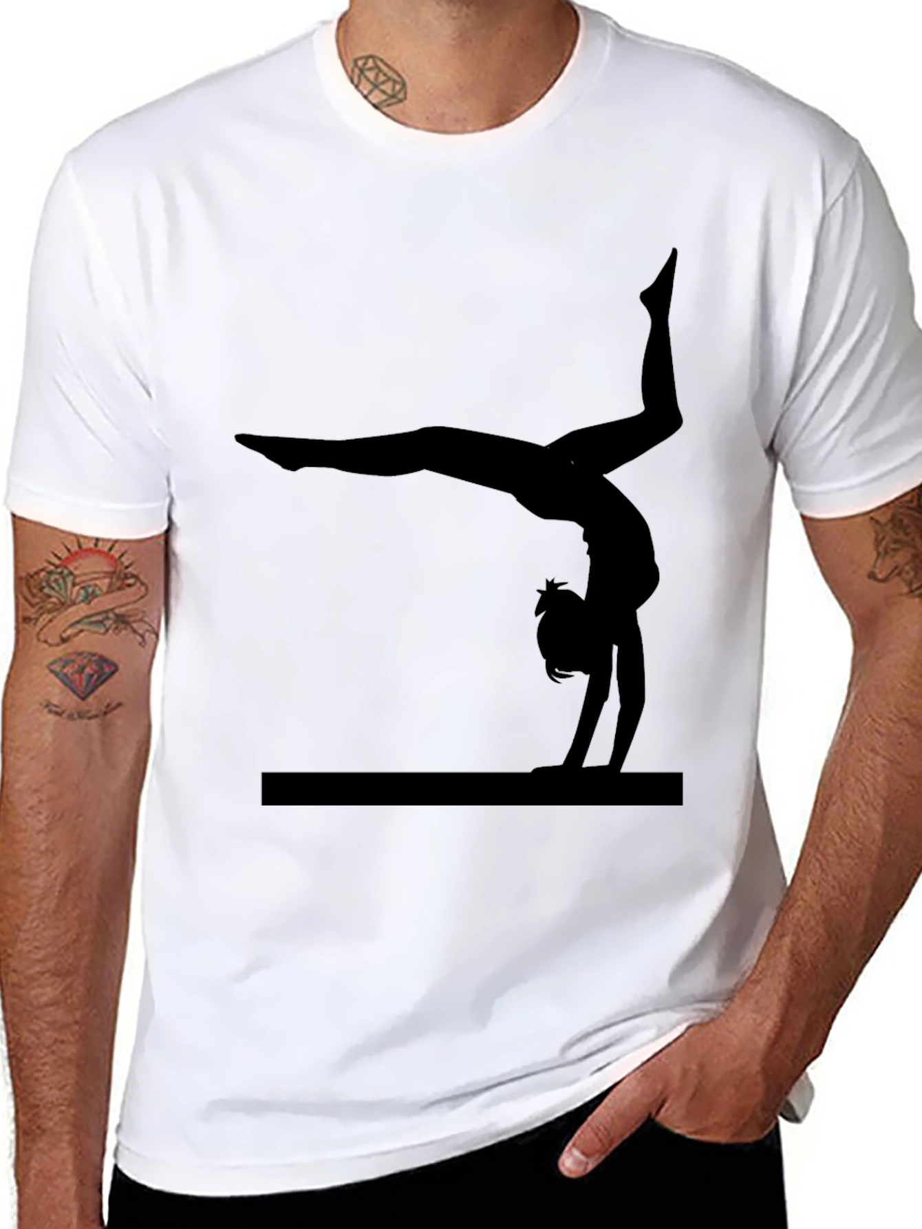 Gymnastics Silhouette Black T-Shirt