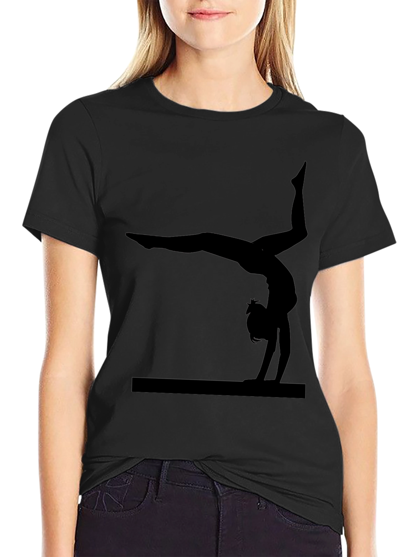Gymnastics Silhouette Black T-Shirt