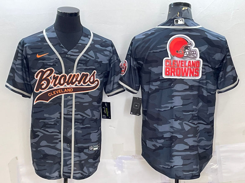 Men's Cleveland Browns Grey Camouflage Game Jerseys