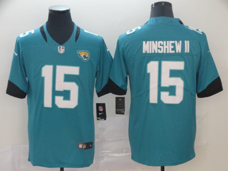 Men's Jacksonville Jaguars Gardner Minshew II #15 Teal Game Player Jerseys