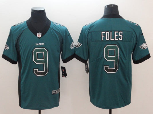 Men's Philadelphia Eagles Nick Foles #9 Midnight Green Game Player Jerseys