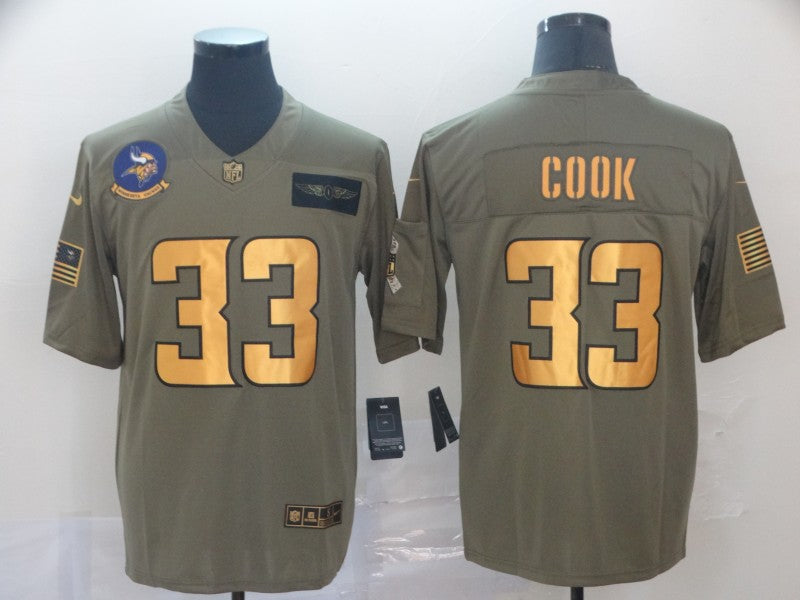 Men's Minnesota Vikings Dalvin Cook #33 Brown Alternate Game Jerseys