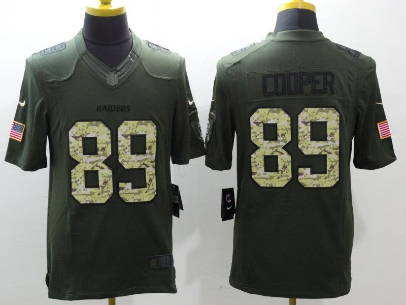 Men's Las Vegas Raiders Amari Cooper #89 Army Green Game Jerseys