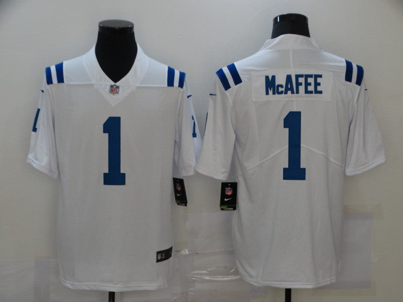 Men's Indianapolis Colts Pat McAfee #1 White Game Jerseys